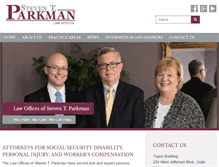 Tablet Screenshot of parkmanlaw.com
